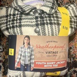 NWT Weatherproof Vintage youth Shirt Jacket with Tee size 7/8